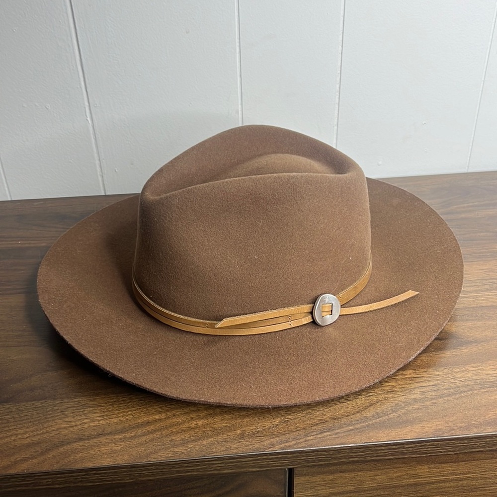 Brown Wide Brim Jamie Slye Fedora